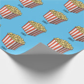 Popcorn cartoon illustratie cadeaupapier (Hoek)