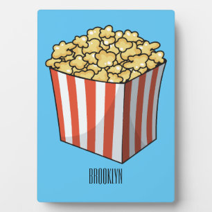 Popcorn cartoon illustratie fotoplaat