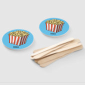 Popcorn cartoon illustratie handwaaier (Niet-gemonteerd)