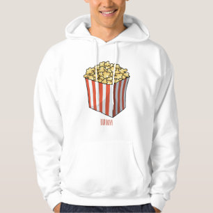 Popcorn cartoon illustratie hoodie