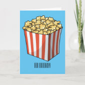 Popcorn cartoon illustratie kaart (Voorkant)