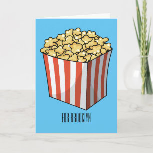 Popcorn cartoon illustratie kaart