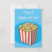 Popcorn cartoon illustratie kaart (Achterkant)