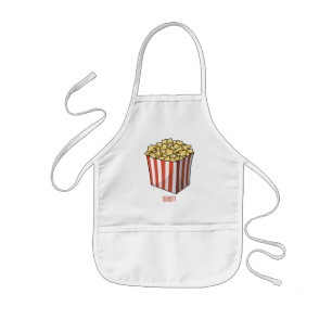 Popcorn cartoon illustratie kinder schort