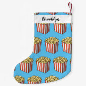 Popcorn cartoon illustratie kleine kerstsok (Achterkant)