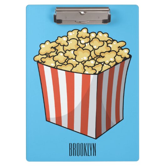 Popcorn cartoon illustratie klembord (Voorkant)