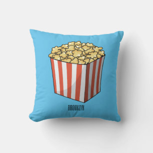 Popcorn cartoon illustratie kussen
