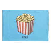 Popcorn cartoon illustratie kussensloop (Achterkant)