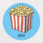 Popcorn cartoon illustratie labels (Design 1)