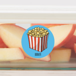 Popcorn cartoon illustratie labels