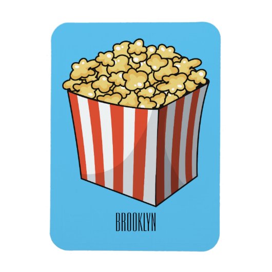 Popcorn cartoon illustratie magneet (Verticaal)