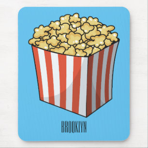 Popcorn cartoon illustratie muismat