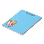 Popcorn cartoon illustratie notitieblok (Linkerzijde)