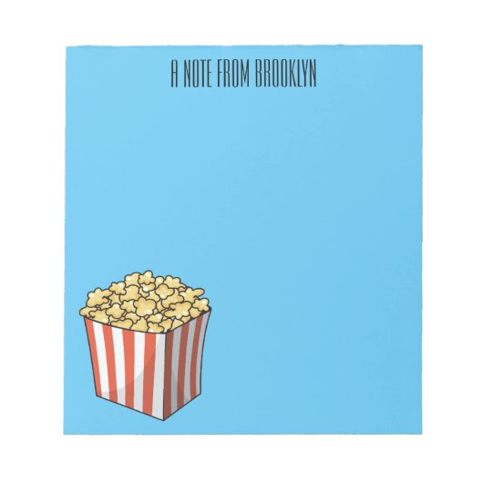 Popcorn cartoon illustratie notitieblok (Voorkant)