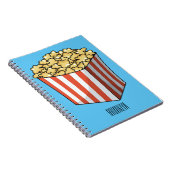 Popcorn cartoon illustratie notitieboek (Rechterzijde)