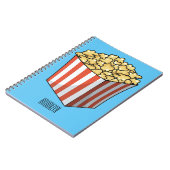 Popcorn cartoon illustratie notitieboek (Linkerzijde)