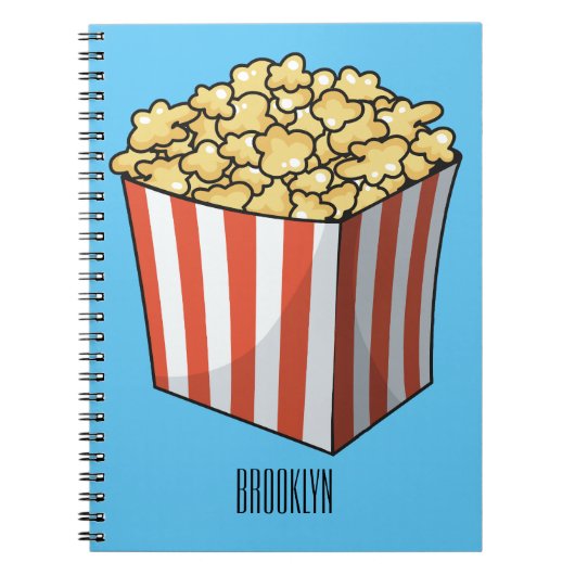 Popcorn cartoon illustratie notitieboek (Voorkant)