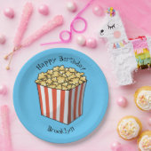 Popcorn cartoon illustratie papieren bordje (Feest)