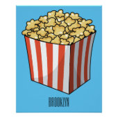 Popcorn cartoon illustratie perfect poster (Voorkant)