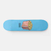 Popcorn cartoon illustratie persoonlijk skateboard (Horizontaal)