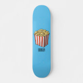 Popcorn cartoon illustratie persoonlijk skateboard (Voorkant)