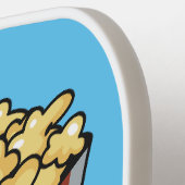 Popcorn cartoon illustratie pickleball paddle (Links Detail)