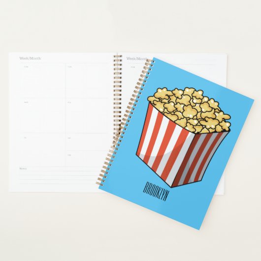 Popcorn cartoon illustratie planner (Display)