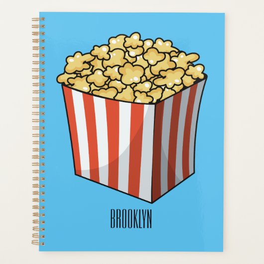 Popcorn cartoon illustratie planner (Voorkant)
