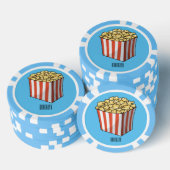 Popcorn cartoon illustratie poker chips (Opstapeling)