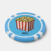 Popcorn cartoon illustratie poker chips (Enkel)
