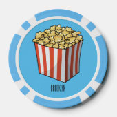Popcorn cartoon illustratie poker chips (Achterkant)
