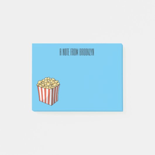 Popcorn cartoon illustratie post-it® notes (Voorkant)