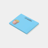 Popcorn cartoon illustratie post-it® notes (Schuin)