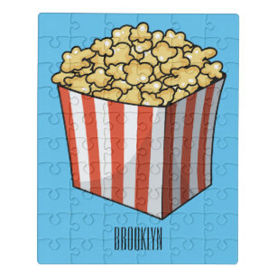 Popcorn cartoon illustratie puzzel