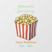 Popcorn cartoon illustratie raamsticker (Vel)