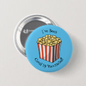 Popcorn cartoon illustratie ronde button 5,7 cm (Voorkant /achterkant)