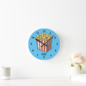 Popcorn cartoon illustratie ronde klok (Huis)