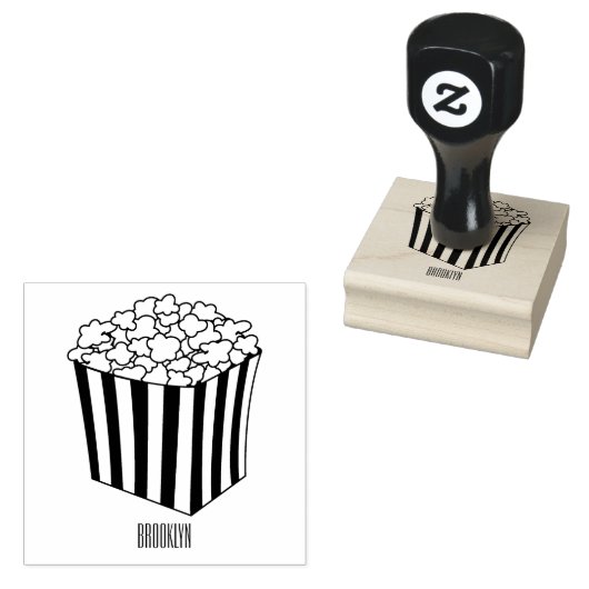 Popcorn cartoon illustratie rubberstempel (Gestempeld)