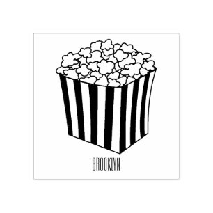 Popcorn cartoon illustratie rubberstempel
