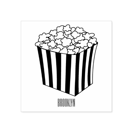Popcorn cartoon illustratie rubberstempel (Afrduk)