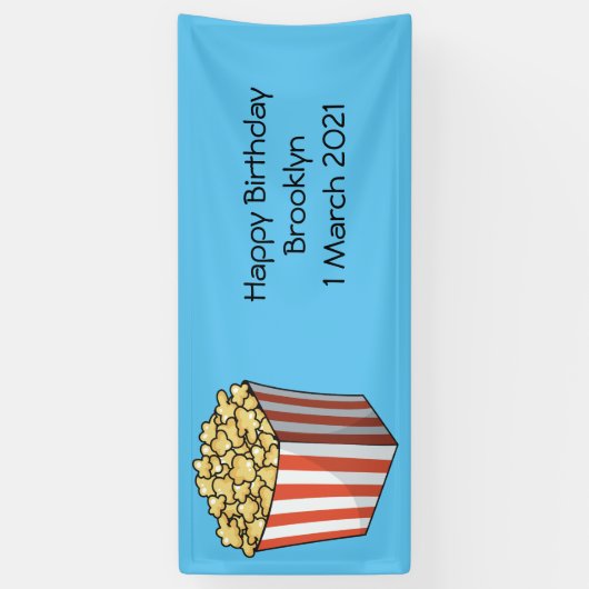 Popcorn cartoon illustratie spandoek (Verticaal)