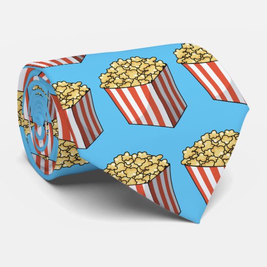 Popcorn cartoon illustratie stropdas (Opgerold)
