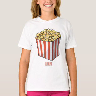 Popcorn cartoon illustratie t-shirt