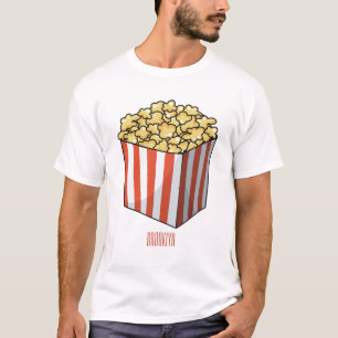 Popcorn cartoon illustratie t-shirt