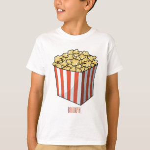 Popcorn cartoon illustratie t-shirt