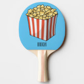 Popcorn cartoon illustratie tafeltennisbatje (Achterkant)
