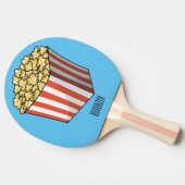 Popcorn cartoon illustratie tafeltennisbatje (Zijkant)
