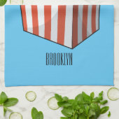 Popcorn cartoon illustratie theedoek (Gevouwen)