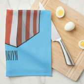 Popcorn cartoon illustratie theedoek (Quarter Fold)