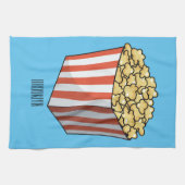 Popcorn cartoon illustratie theedoek (Horizontaal)